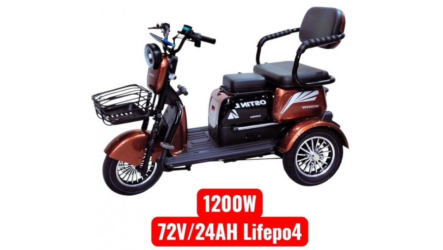 Електричний трицикл Corso OSTIN L NL-934068 (1200W, 72V/24Ah Lifepo4)